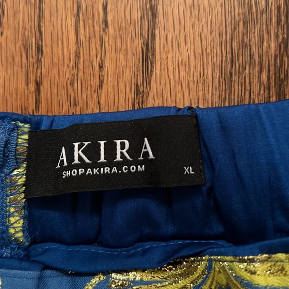 Akira Stunning Two Piece Ballgown In Blues Golds Long Full Skirt And Corset XL - Picture 12 of 17